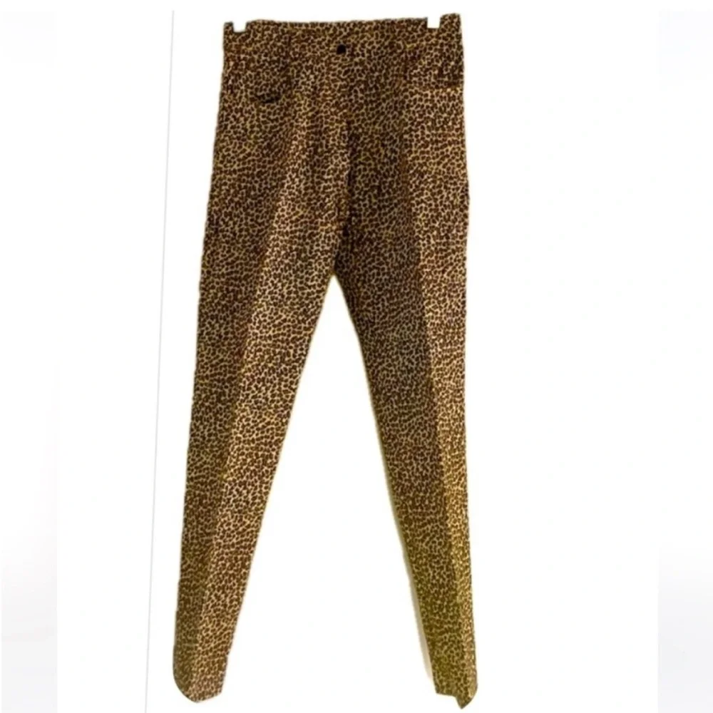 BOSSE Leopard Print Skinny Stretch Tan And Black Pants size 4